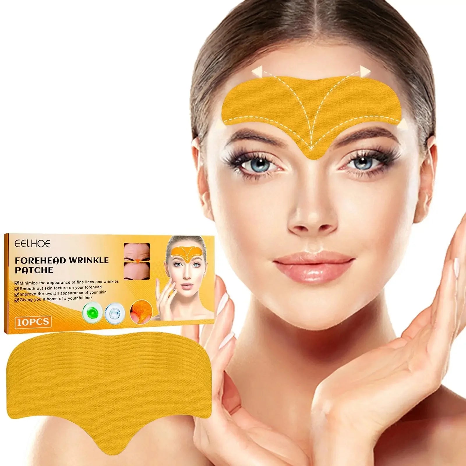 Anti-Wrinkle Forehead Gel Patches – 10pcs Collagen Peaceful Pleasures Health and Wellness