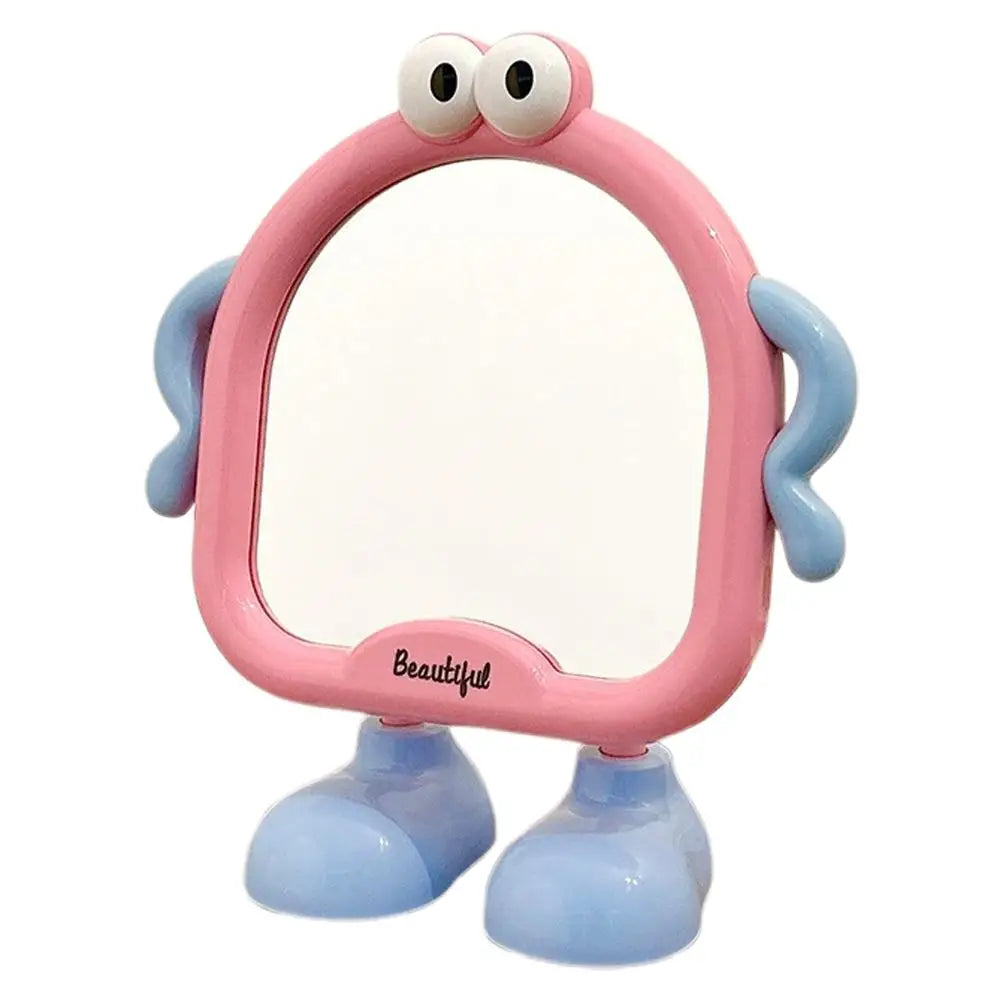 Cute Cartoon Desktop Makeup Mirror – Foldable Compact Vanity