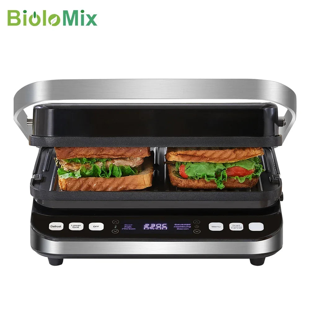 BioloMix 2000W Electric Contact Grill & Panini Press | BCG02D Peaceful Pleasures Health and Wellness
