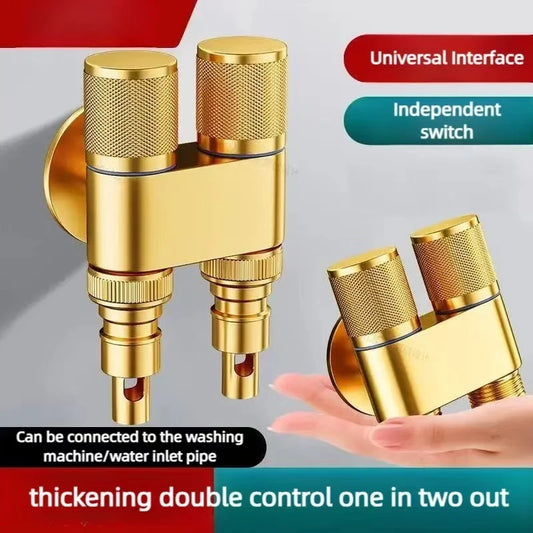 YANKE Dual Control Bathroom Faucet | 2-Outlet Filling Valve Dual Outlet Faucet Peaceful Pleasures Health and Wellness