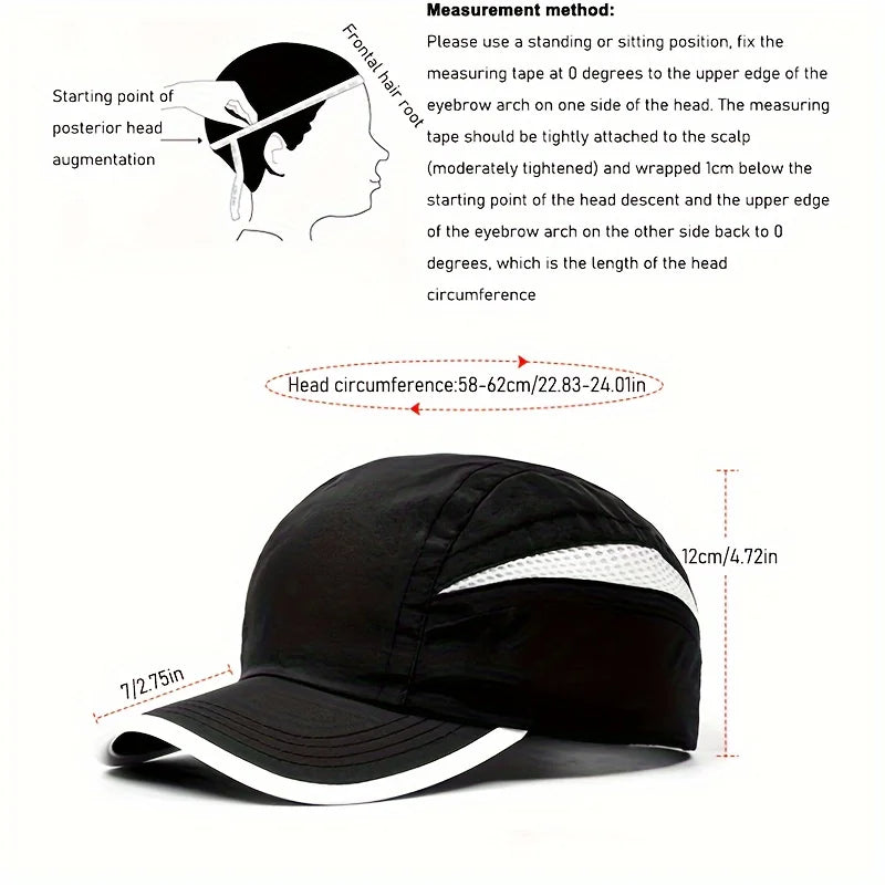 Quick-Dry Patchwork Baseball Cap | Breathable Mesh UV Sun Hat