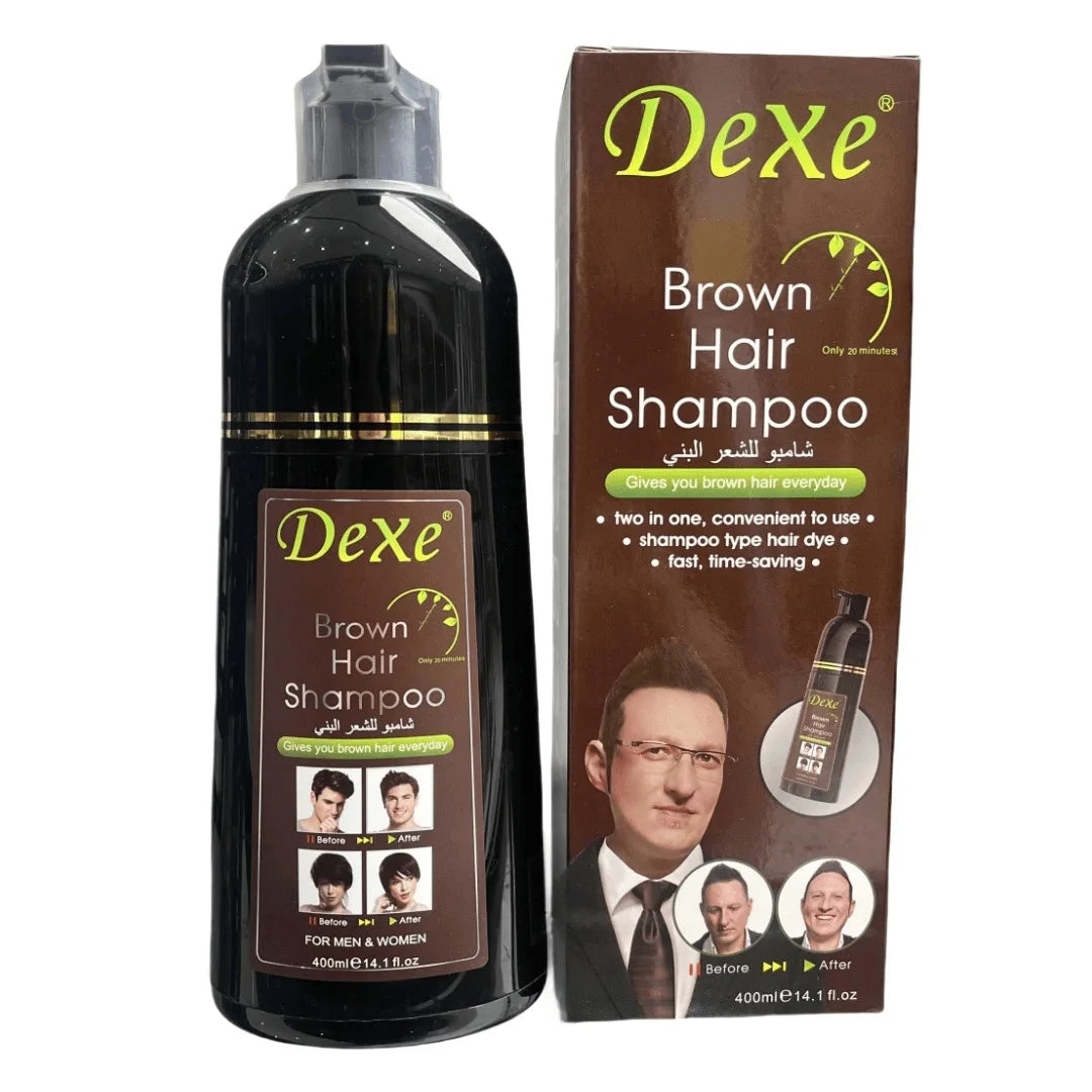 400ml Hair Dye Shampoo Plant Black Cover White Hair Black Dye Cream Long-lasting Hair Color Peaceful Pleasures Health and Wellness brown