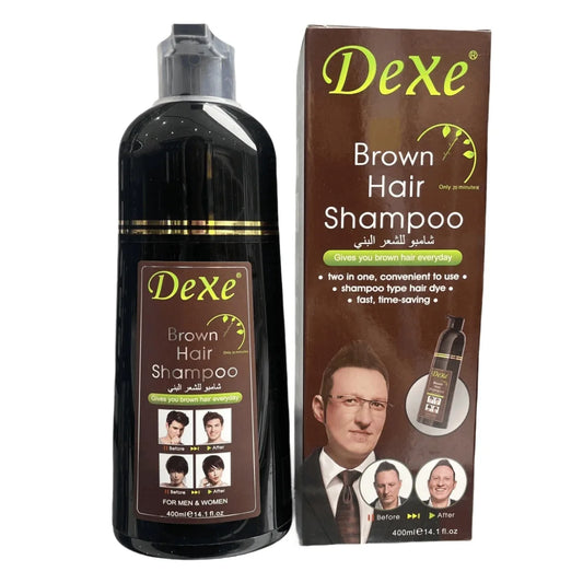 400ml Hair Dye Shampoo Plant Black Cover White Hair Black Dye Cream Long-lasting Hair Color Peaceful Pleasures Health and Wellness brown