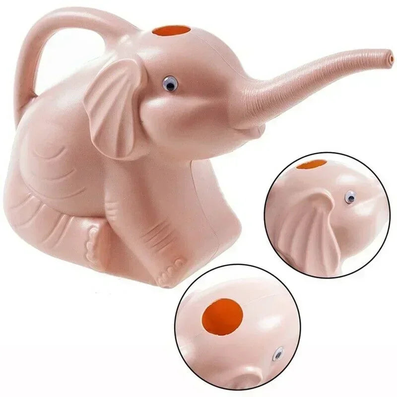 Cute Plastic Elephant Shape Watering Pot Can Plant Outdoor Irrigation