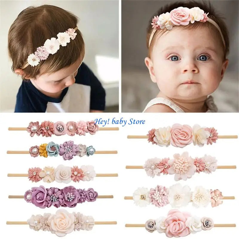 Artificial Flower Baby Headband | Newborn Photo Prop Gift
