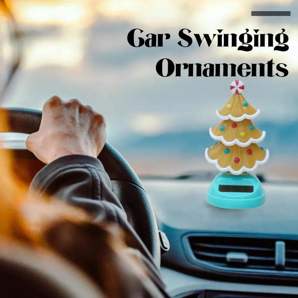 Solar Dancing Christmas Tree Car Ornament 2025 | Dashboard Car Dashboard Ornament Peaceful Pleasures Health and Wellness