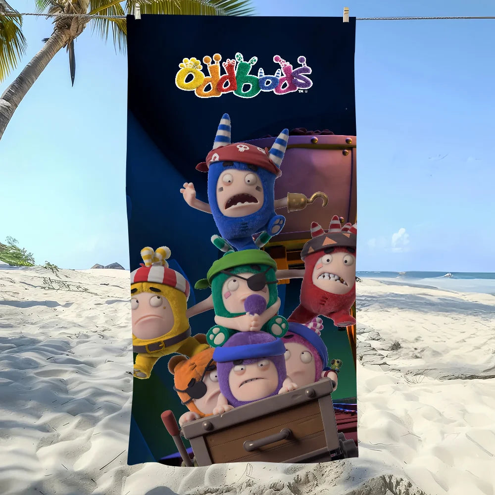 Oddbods Cartoon Beach Towel | Quick Dry, Soft, Large Sizes Beach Towel Peaceful Pleasures Health and Wellness z4 STJ90x180CM