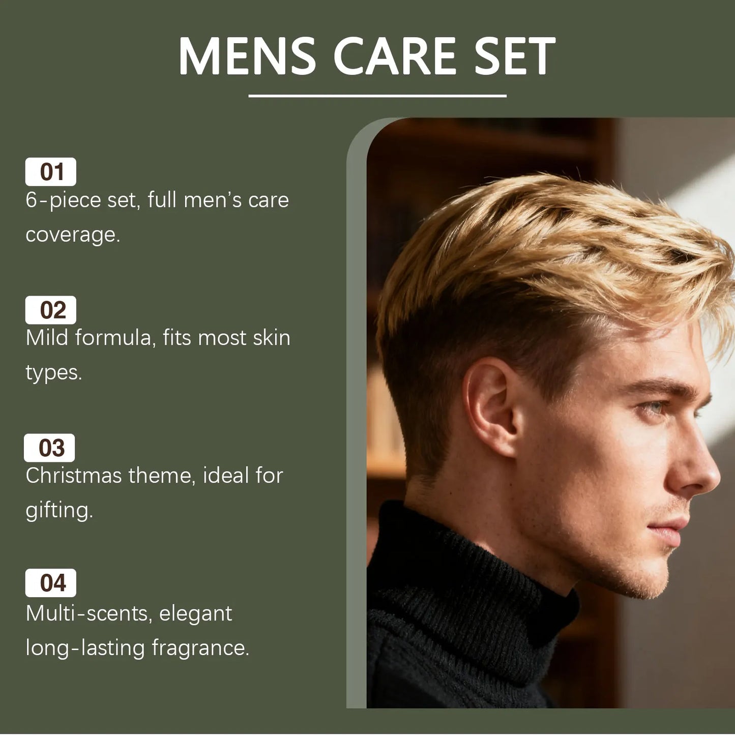 Men's 5-in-1 Grooming Gift Set – Beard, Body & Hand Care