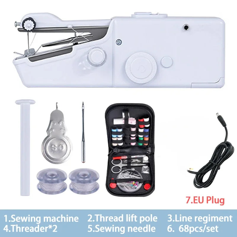 Handheld Mini Sewing Machine – Portable Battery-Powered Tool
