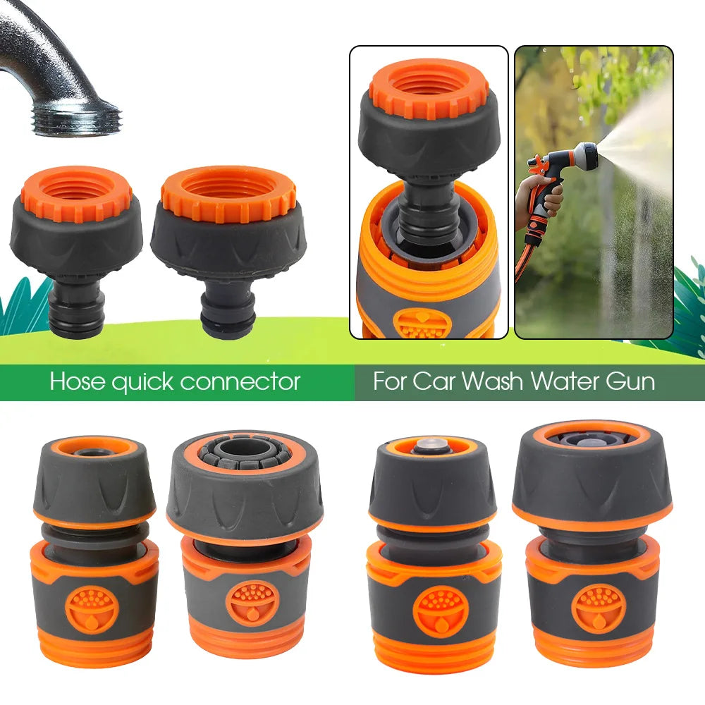 5PCS 1/2" 3/4" Garden Hose Water Tube Joint 12mm 16mm Irrigation Pipe Coupling Adapter Quick Connector for Repair Extender Peaceful Pleasures Health and Wellness