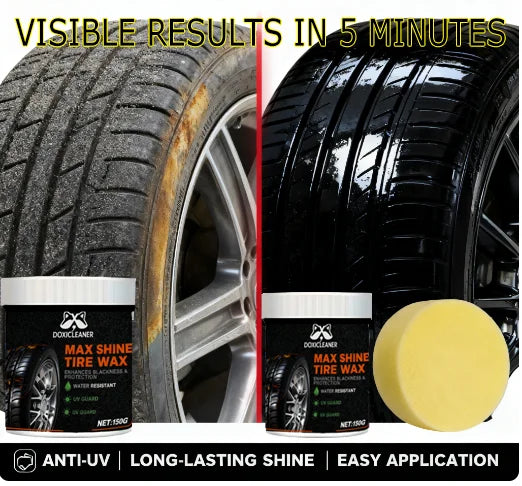 Tire Polish Black Enamel Paste – Quick-Dry Shine Restorer