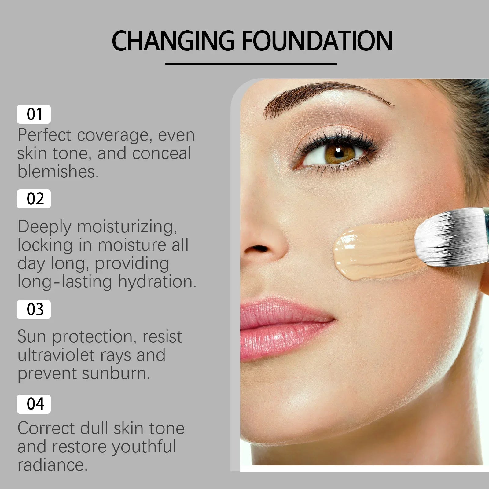 EELHOE Colour Changing Foundation SPF 15 Waterproof 30ml Peaceful Pleasures Health and Wellness