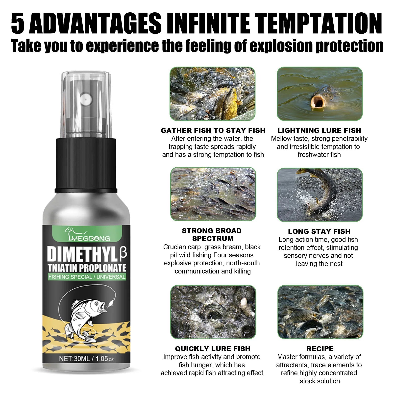 Fishing Baits Attractants 30ml Lures Liquid Attractant Natural Scent Drag For Sea River Freshwater Fish Effective Attract Fish Peaceful Pleasures Health and Wellness