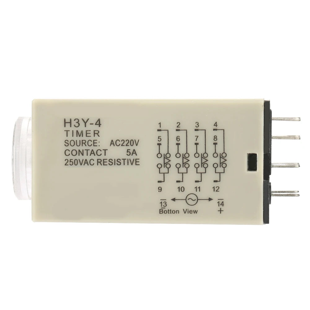 Power On Timer Relay Plastic Timer Relay Waterproof Wide Application Sturdy Timing Power on High Precision for Remote Control Peaceful Pleasures Health and Wellness