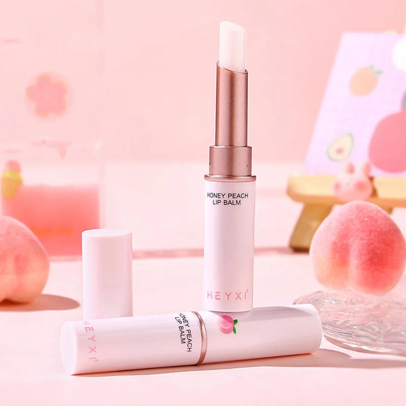 Honey Peach Color-Change Lip Balm – Moisturizing Lips Plumper