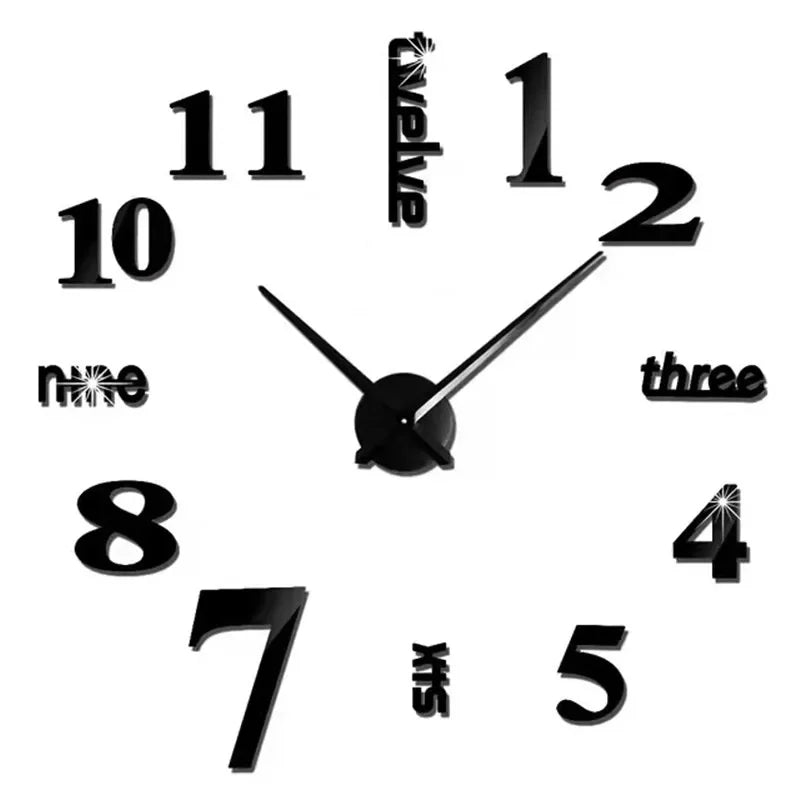 Large 3D Wall Clock Luminous Classic Wall Clocks DIY Digital Clock Wall Watches Stickers Silent Clock for Home Living Room Table Peaceful Pleasures Health and Wellness