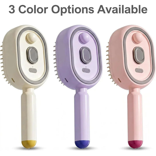 Electric Spray Air Cushions Massage Comb 3 in 1 Self Cleaning Steam Essential Oil Brush Rechargeable Spray Scalp Massager Combs Peaceful Pleasures Health and Wellness