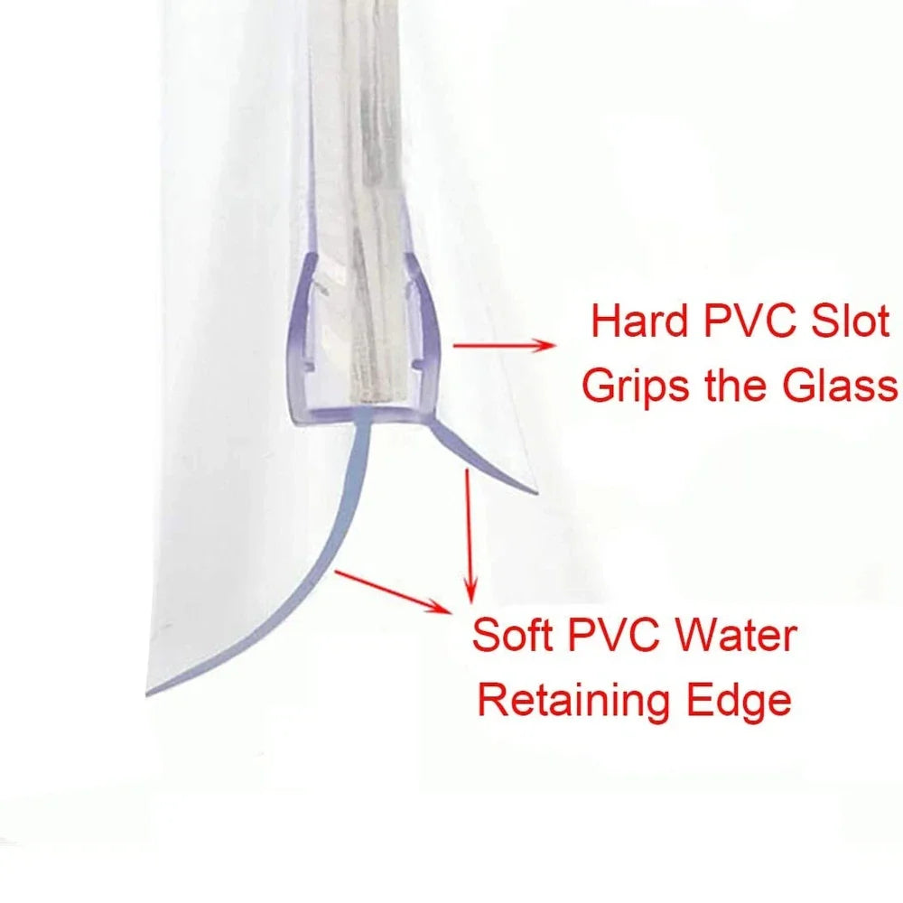 PVC Shower Door Seal Strip 4–6mm Glass | Waterproof Weatherstrip
