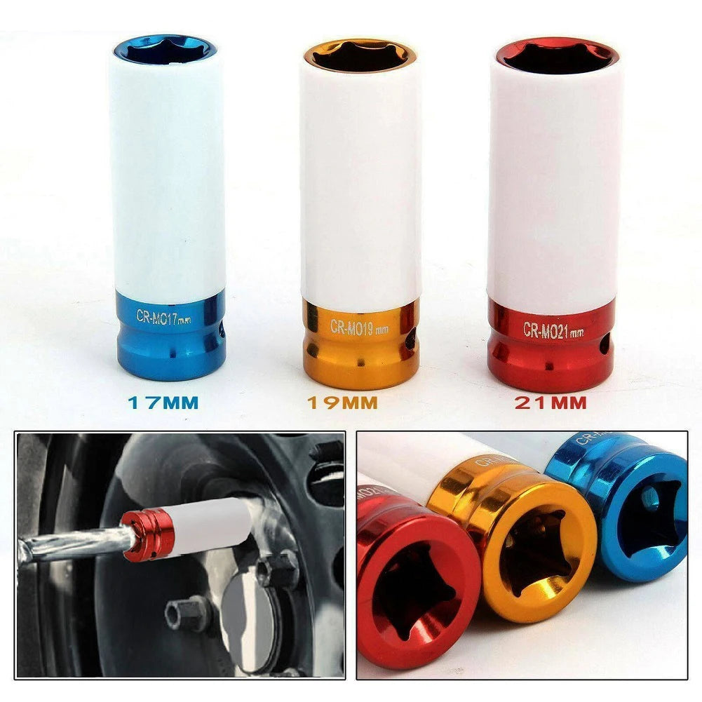 Colorful Socket Wrench Sleeve Tire Protection Repairing Tool Deep