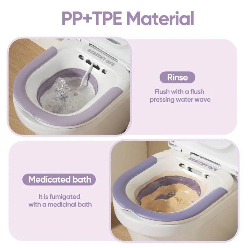Bidet hemorrhoid toilet, suitable for postpartum pregnant women or hemorrhoids, foldable and hangable storage Private care clean Peaceful Pleasures Health and Wellness