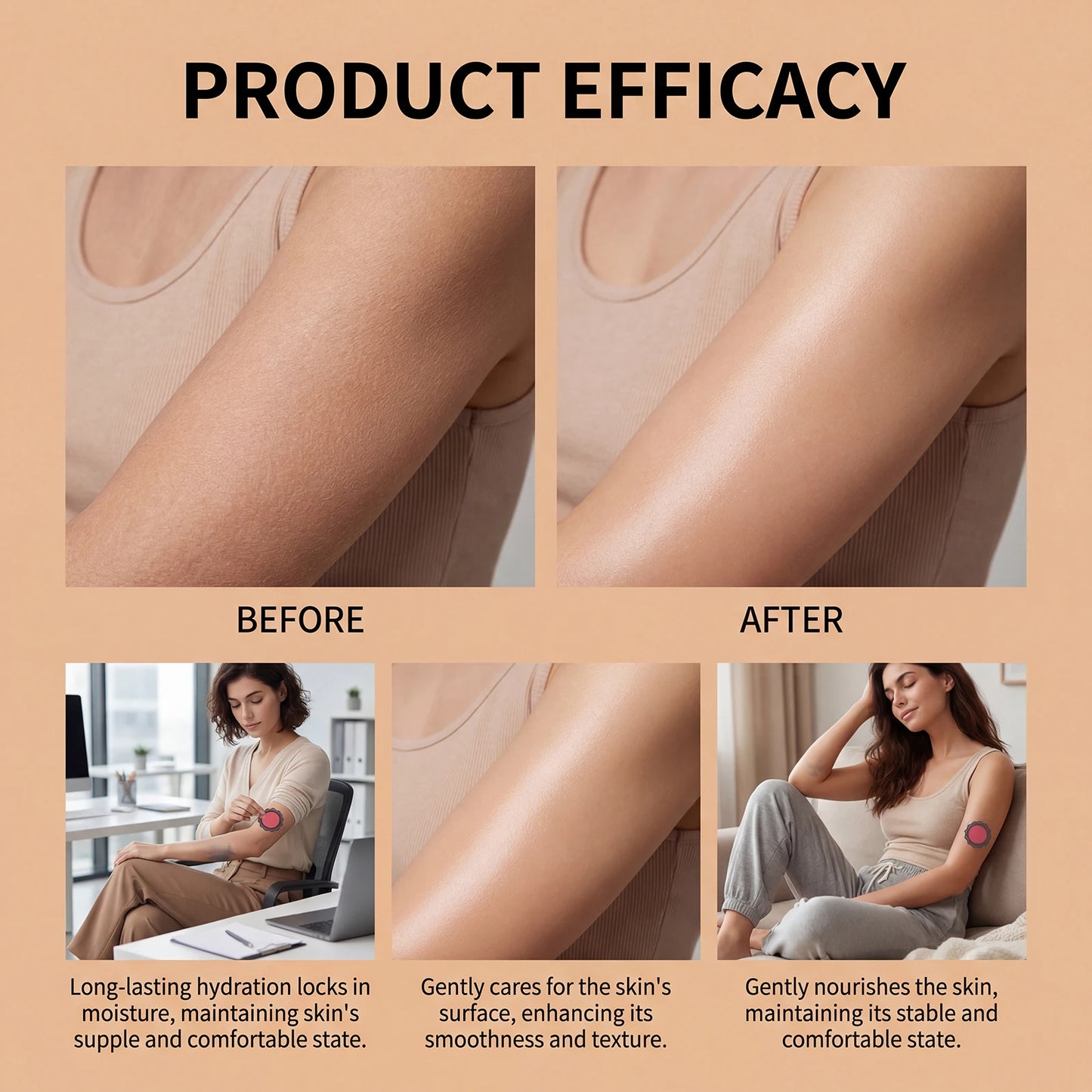 Vitamin E Body Care Patches – Nourishing Smoothing Skin Stickers