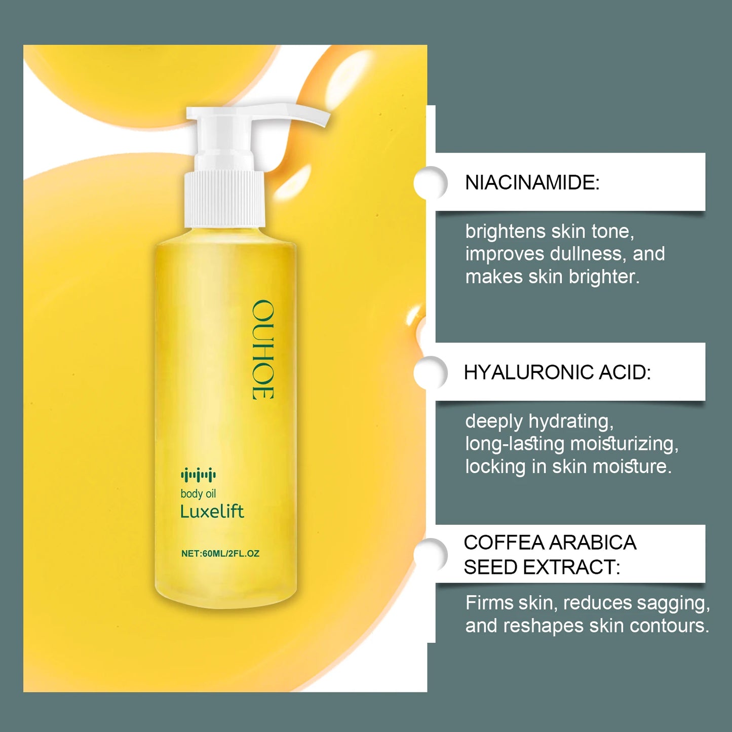 Firming Body Oil – Anti-Cellulite & Skin Tightening, 60ml