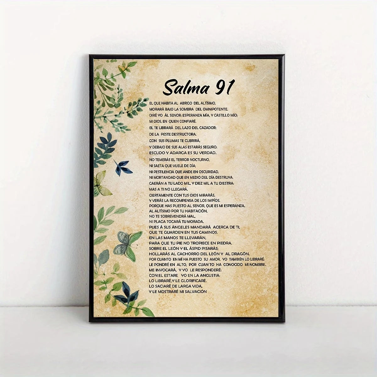 Psalm 91 Spanish Scripture Canvas Wall Art Print | Home Decor