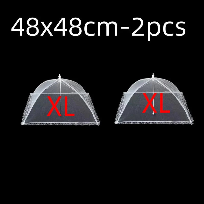 Collapsible Mesh Food Cover – Pop-Up Fly Screen Tent for Outdoors & BBQ Peaceful Pleasures Health and Wellness 18inch 48x48cm 2pcs