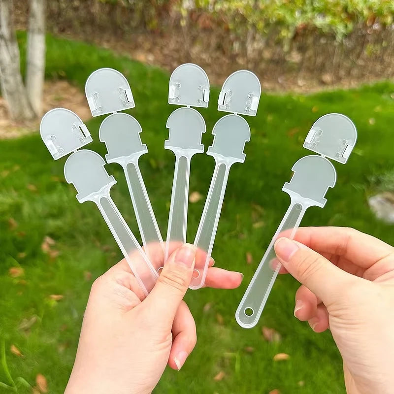 Transparent Handle Hand Fan DIY Christmas Craft Supplies Child