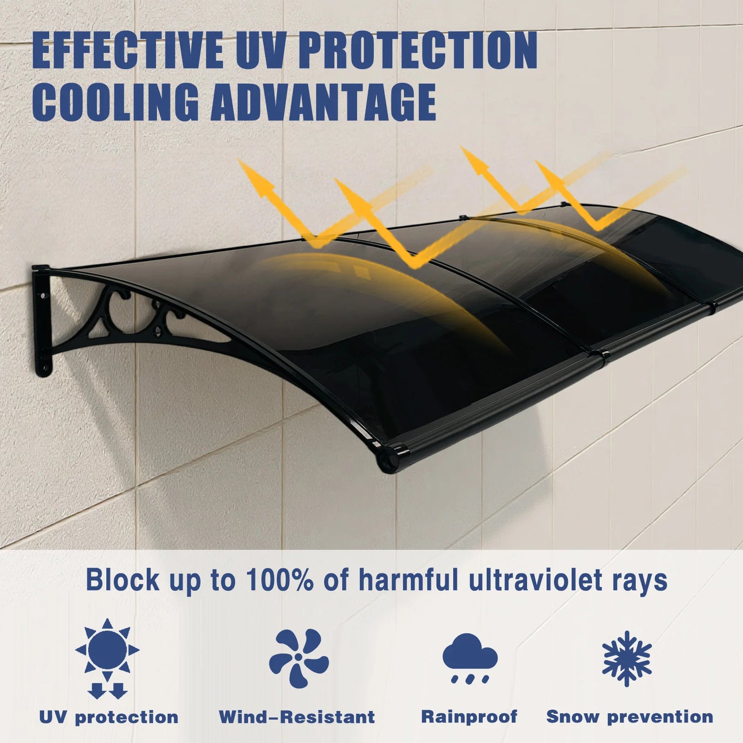 Aluminum Patio Awning with Polycarbonate Cover Peaceful Pleasures Health and Wellness