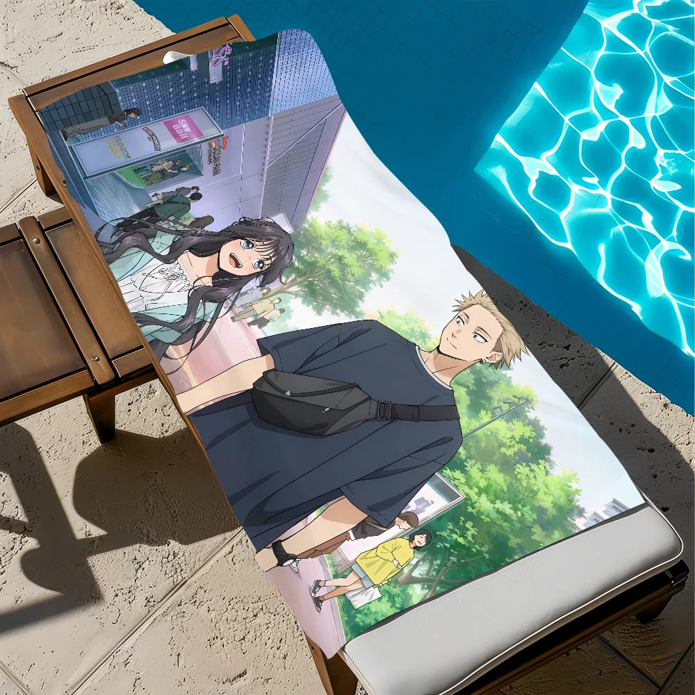 Kawaii Anime Quick-Dry Beach Towel | Soft Microfiber Pool Towel Quick-Dry Beach Towel Peaceful Pleasures Health and Wellness z4 STJ80x160CM