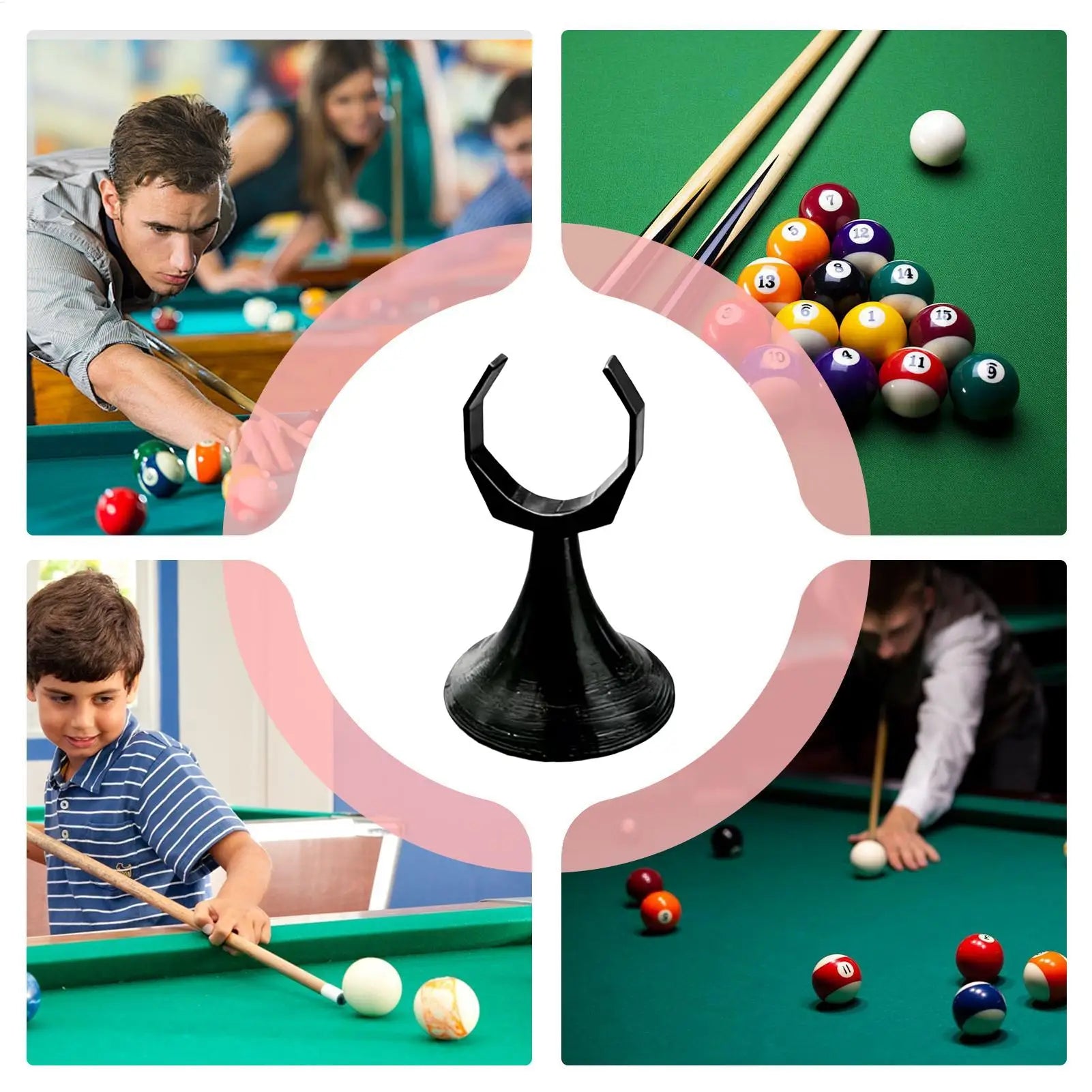 Universal Ergonomic Billiard Cue Hand Rest Stabilizer Portable Bridge Tool for Large Small Tips, Players Enthusiasts, Home Games Peaceful Pleasures Health and Wellness