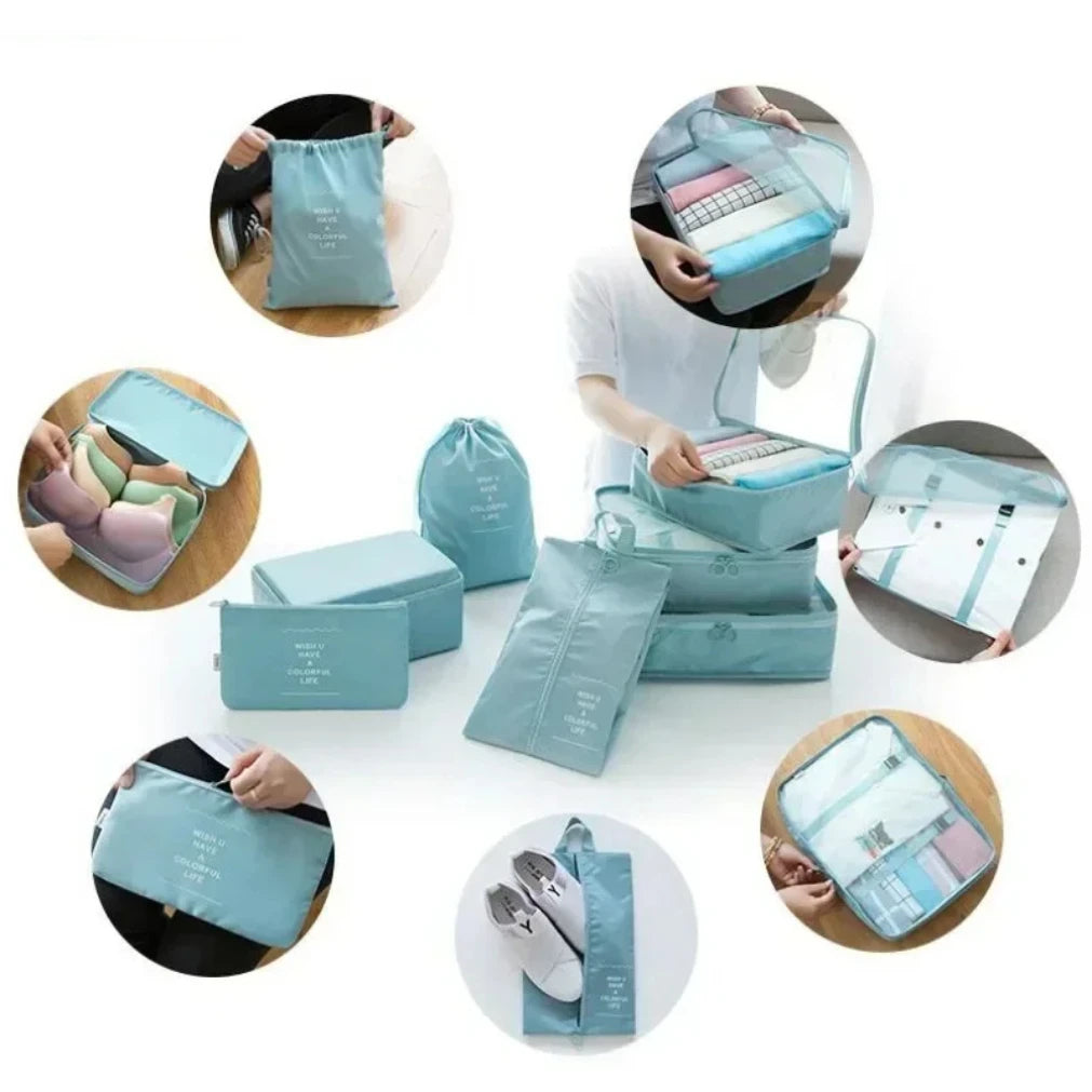 7-Piece Packing Cubes Set | Travel Luggage Organizer Bags