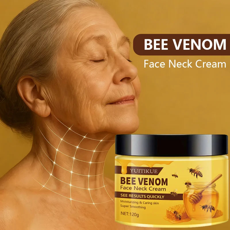 YUITIKUE Bee Venom Face Neck Cream 120g - Quick Results, Moisturizing & Smoothing, Firms & Lifts, All-in-One Care Peaceful Pleasures Health and Wellness