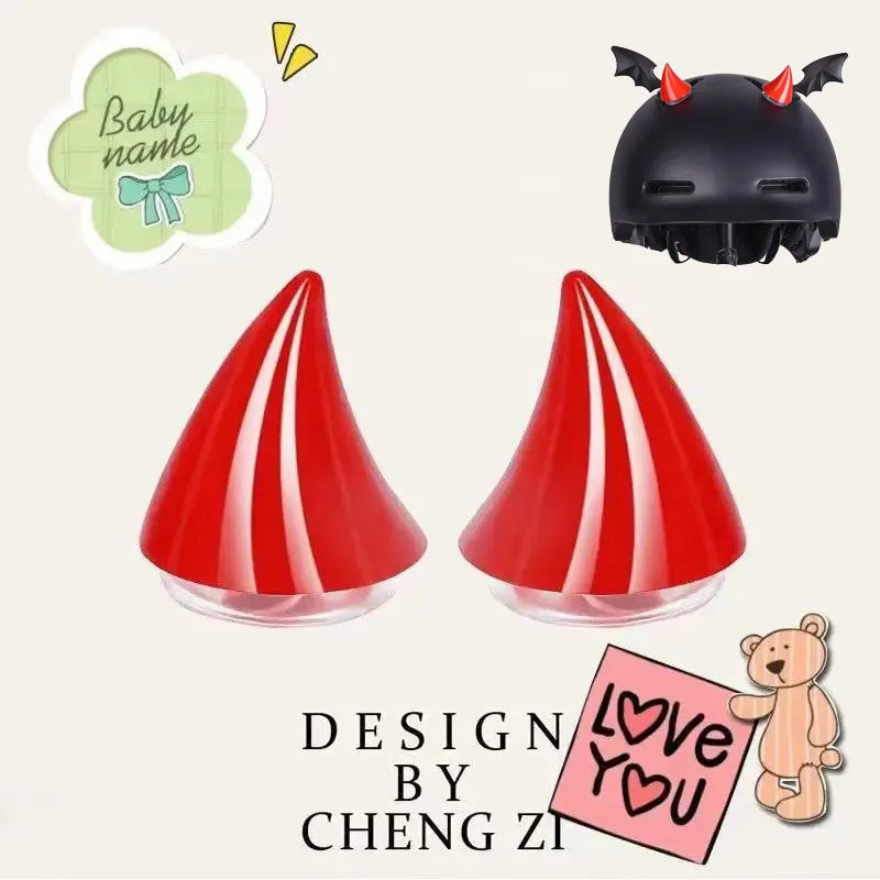 Devil Horn Helmet Suction Cup Decoration – Bull Horns