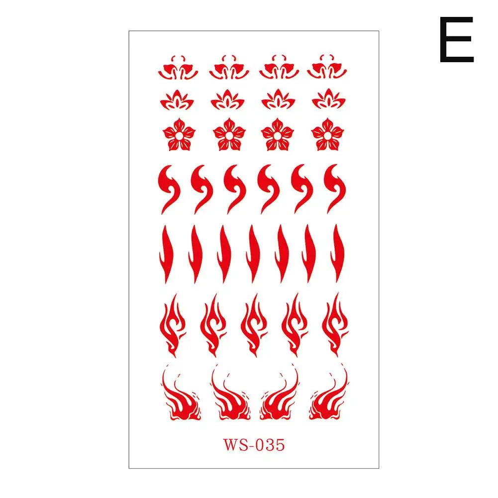 Chinese Ancient Style Forehead Temporary Tattoo Stickers | 15 Designs