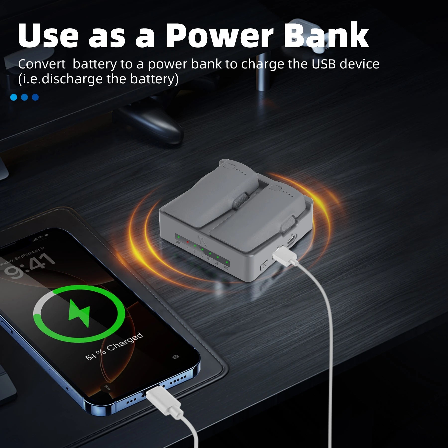 For DJI Neo 2 Charger Charging Manager Battery Maintenance Device With USB-C To USB-C Charging Cable Peaceful Pleasures Health and Wellness