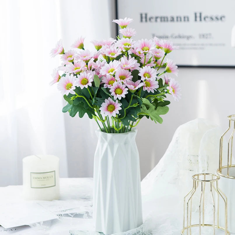 21-Head Silk Daisy Bouquet | Artificial Flowers Home & Wedding
