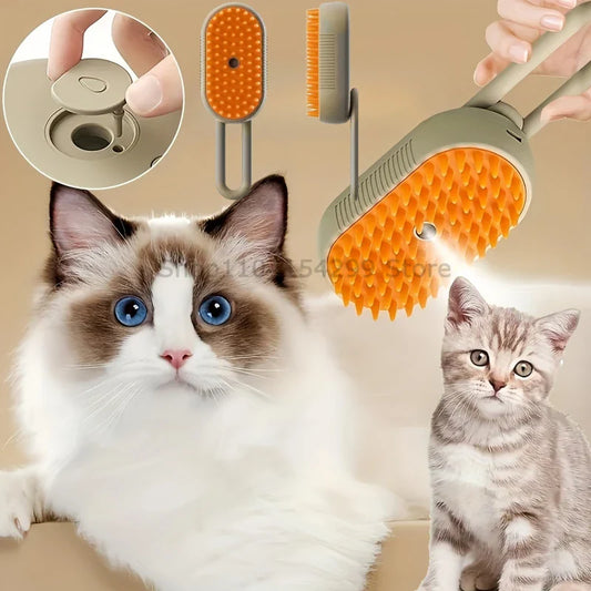 Pet Spray Massage Brush – Folding Grooming Comb for Cats & Dogs Pet Grooming Brush Oasis Select