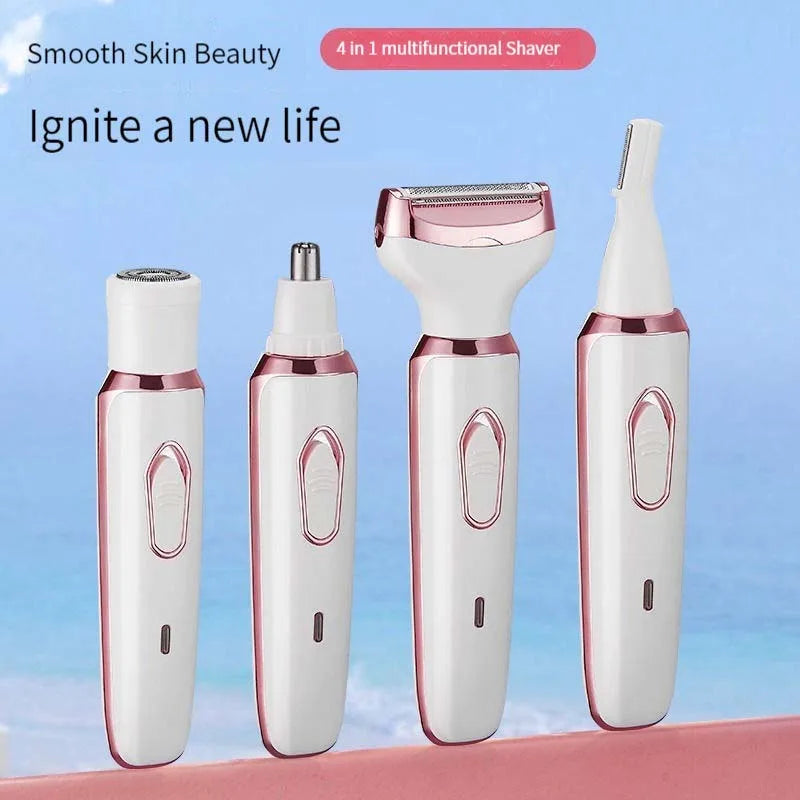 4 In 1 Bikini Trimmer Body Epilator Painless Lady Electric Shaver Hair Remover Set Underarm Eyebrow Nose Hair Trimmer Peaceful Pleasures Health and Wellness