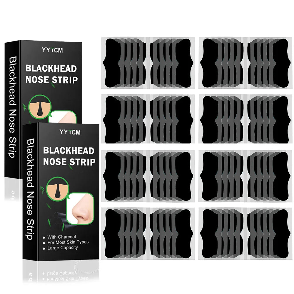 Bamboo Charcoal Nose Pore Strips – Deep Cleansing Blackhead Remover