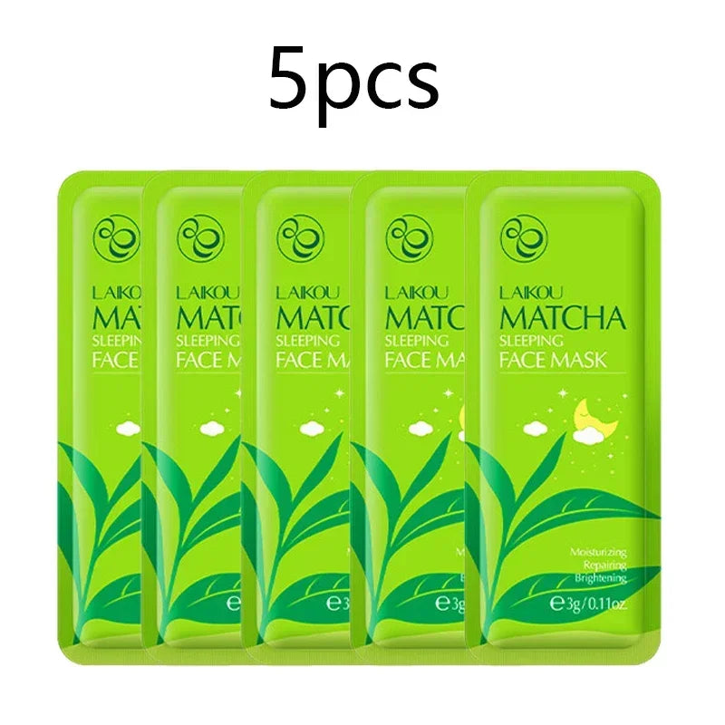 LAIKOU Sleeping Face Mask – Hydrating & Nourishing 5pk Peaceful Pleasures Health and Wellness matcha