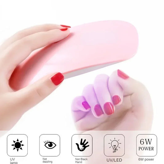 6W UV LED Nail Lamp 2-Pack – Portable USB Gel Nail Dryer UV LED Nail Lamp Peaceful Pleasures Health and Wellness