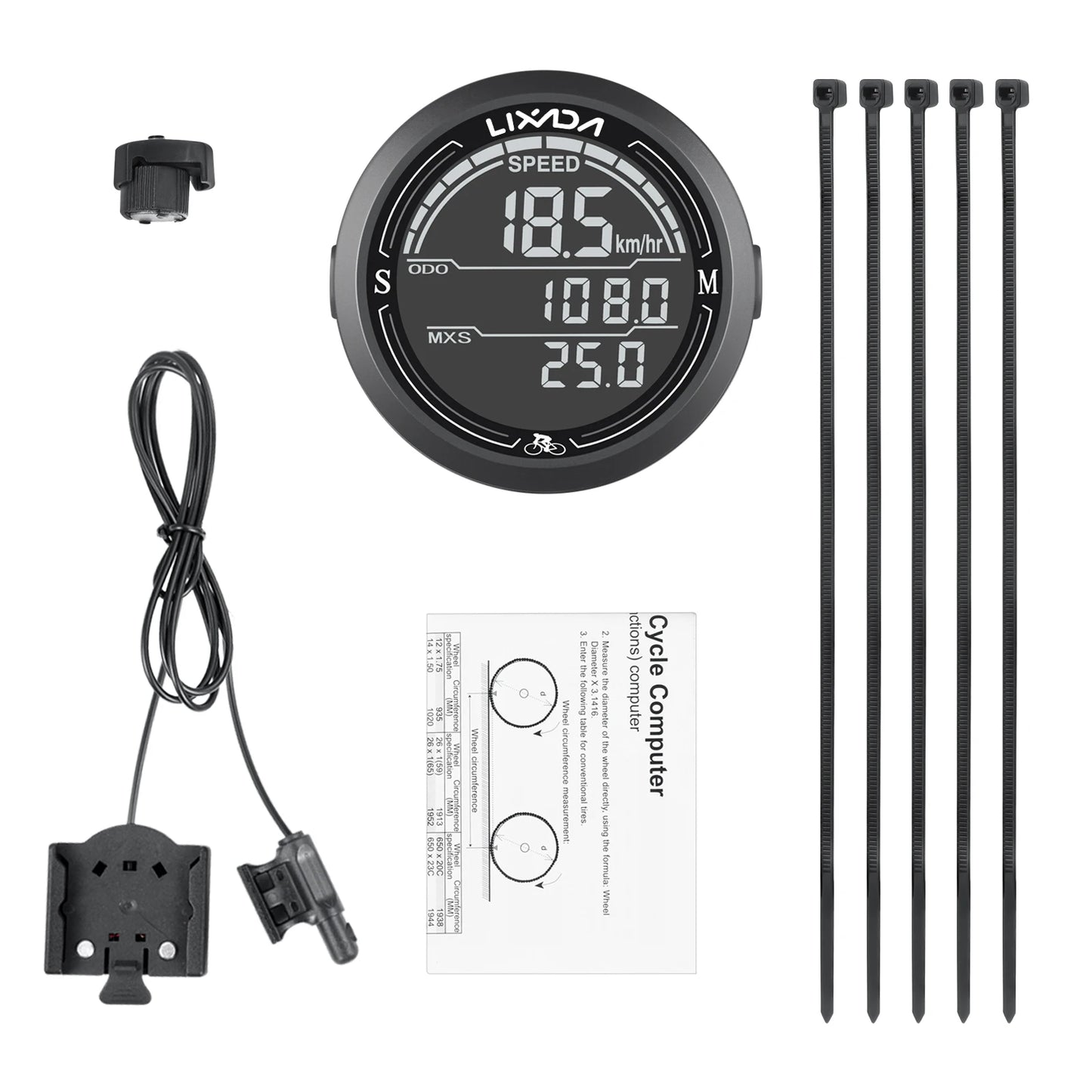 Lixada Computer Backlight Screen Cycle Odometer Cycling Equipment