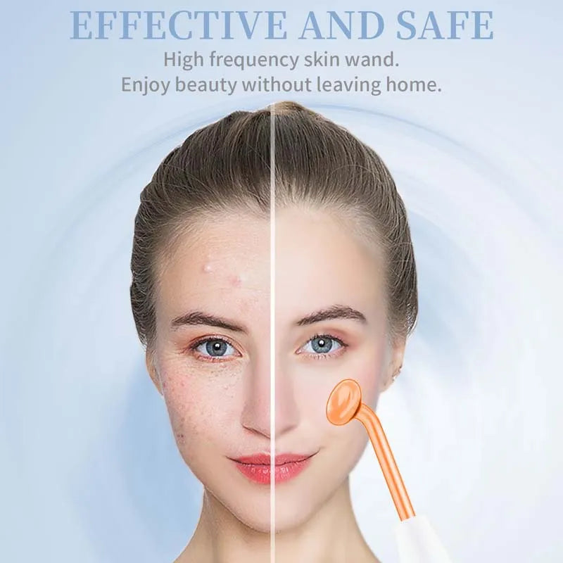 Custom 5 in 1 Portable High Frequency Facial Machine With Comb High Frequency Therapy Wand Set Professional High Frequency Wand Peaceful Pleasures Health and Wellness