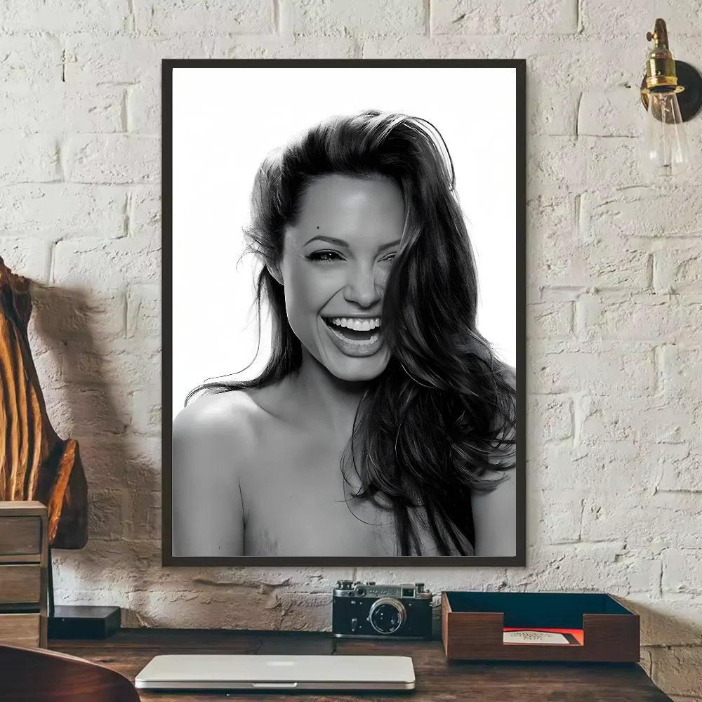 Angelina Jolie HD Poster – Waterproof PVC Wall Art Decor Wall Art Poster Peaceful Pleasures Health and Wellness z14 40X50cmNoframe