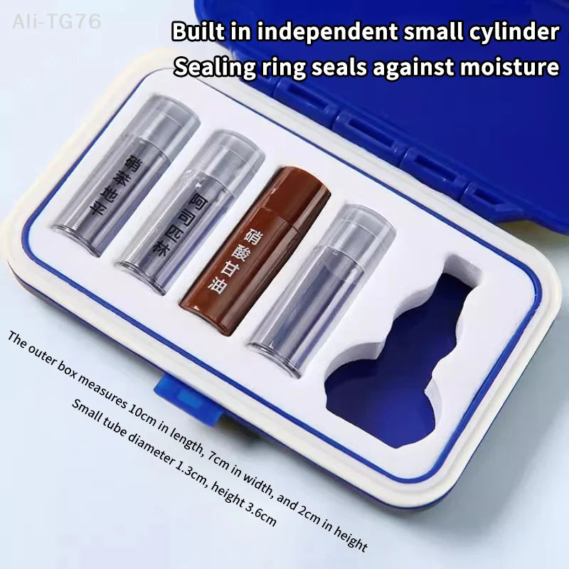 5-Grid Foldable Pill Organizer with Braille | Large Capacity Box