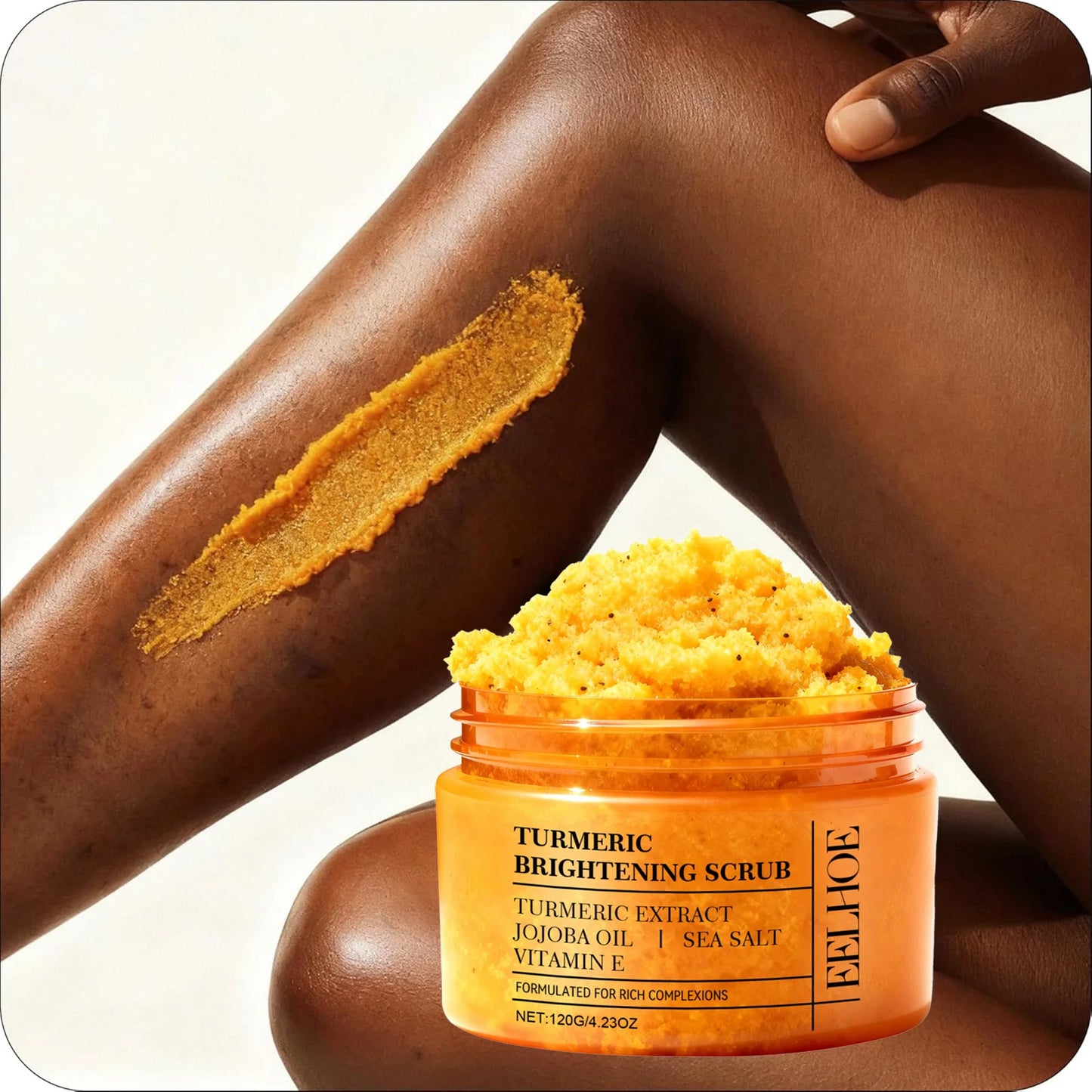 Turmeric Scrub for Dark Spots, Brightening & Exfoliating