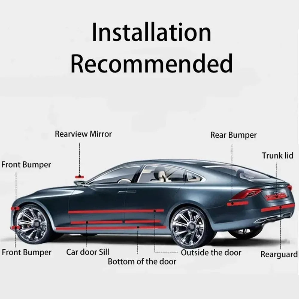 3D Carbon Fiber Anti-Scratch Tape | Car Door Sill Protector