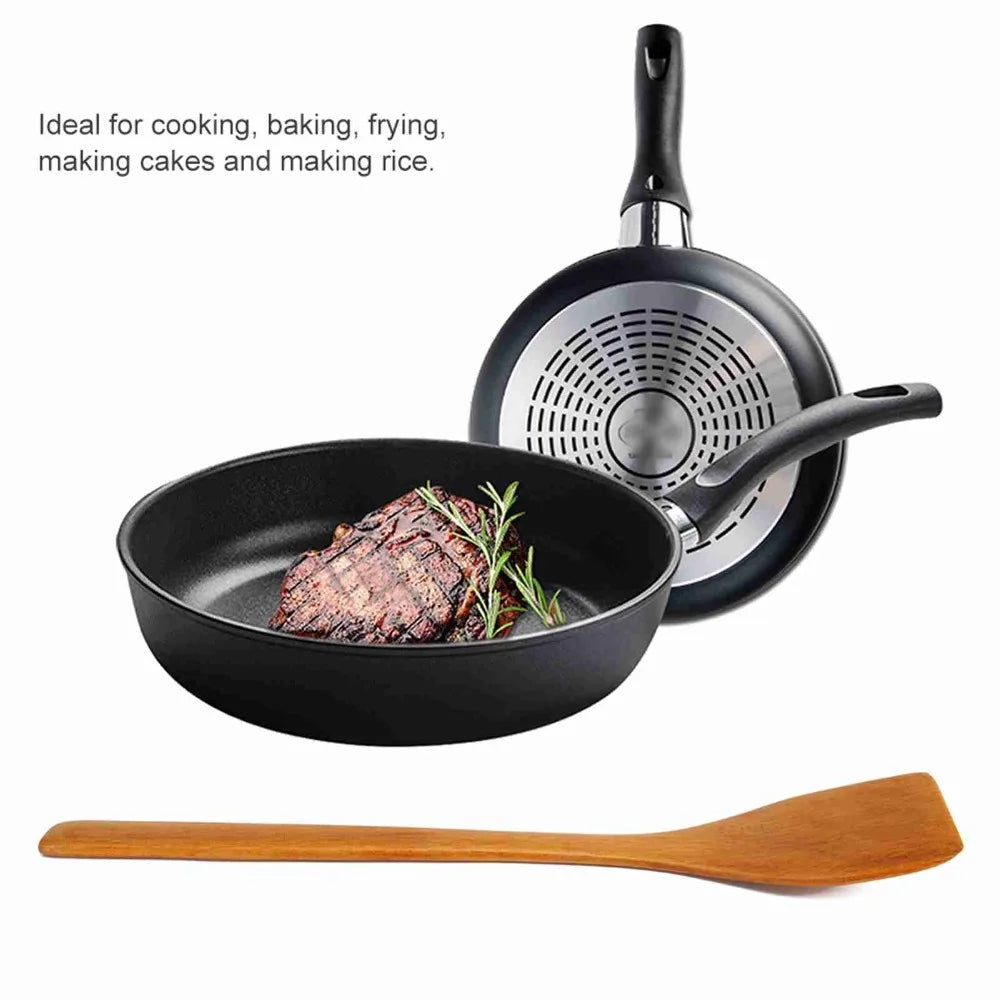 Kitchen Utensils No Stick Wooden Spatula High Heat Sturdy Wooden Turner Premium Flat Frying Spatula Stir-Fry Peaceful Pleasures Health and Wellness